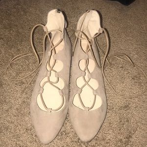 Nine West lace up ballet flats
